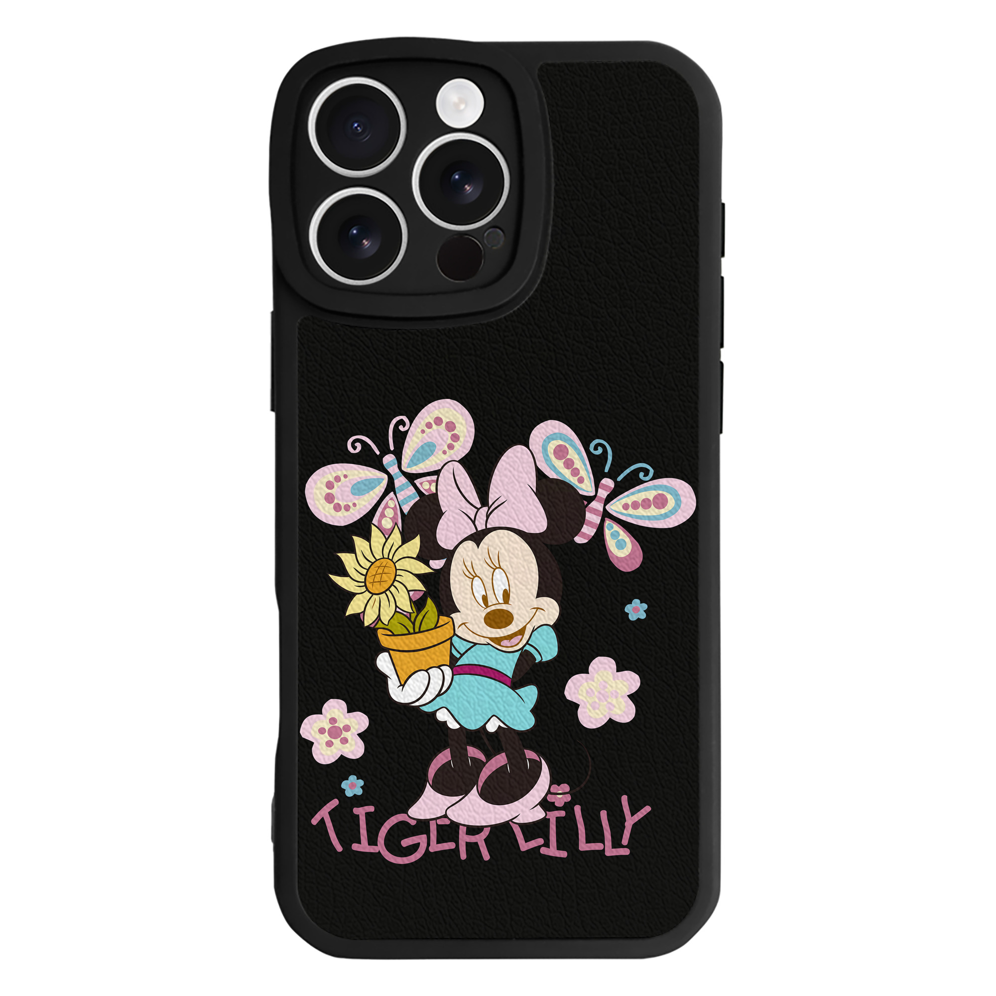 （画像用） ミッキーマウス Mickey Mouse 【iPhone 16シリーズ対応】シリコンスマホケース（レザー調） 材質：シリコン
